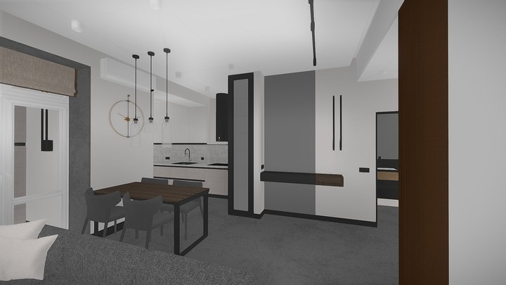 Modern apartment 099 3D Model