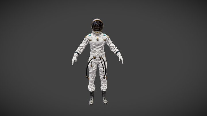 Female Space Suit 3D Model