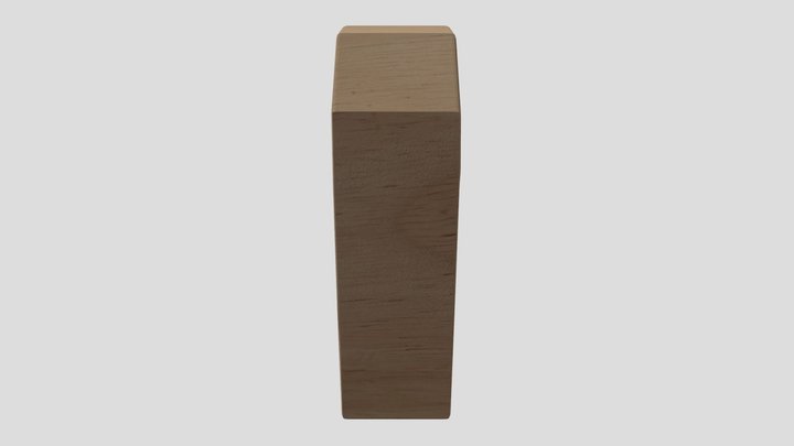 Hole Cut Block 3D Model