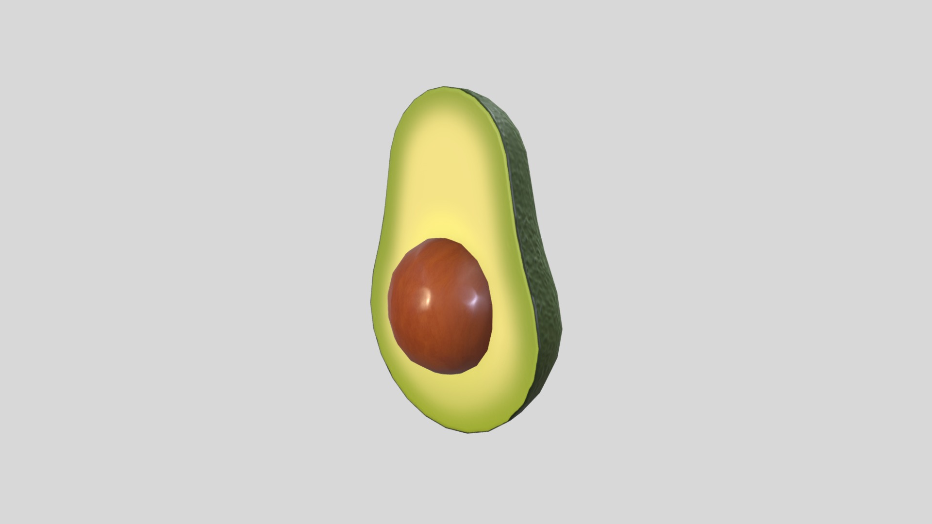 3D model Avocado - This is a 3D model of the Avocado. The 3D model is about a green and yellow avocado.