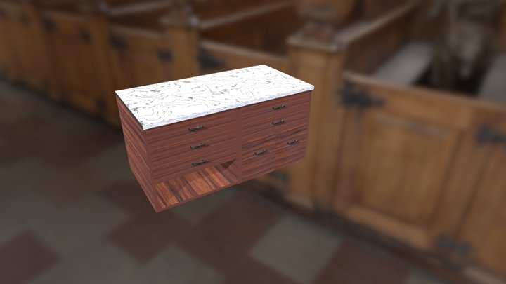 Marble Counters 3D Model