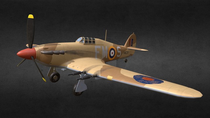 Hawker Hurricane Mk II 3D Model