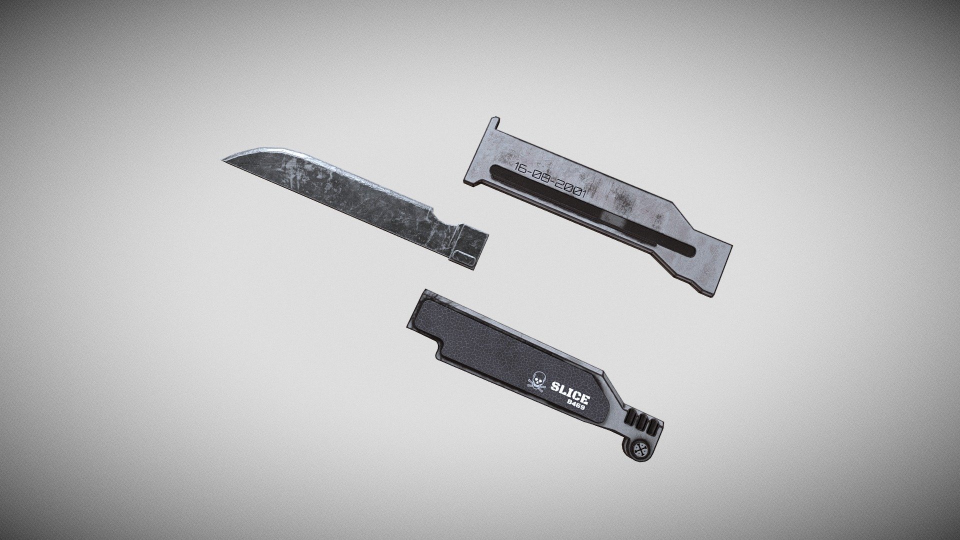 Gravity Knife LOW POLY Download Free 3D model by Harsh Jain