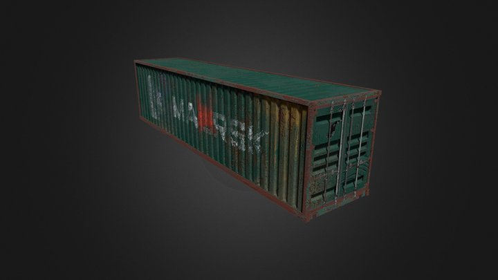 Rusty Container 3D Model
