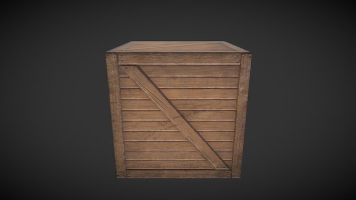 6 Poly Crate 3D Model