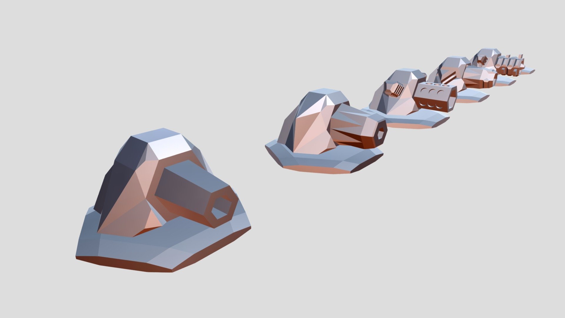 Polygon Turret Collection - Download Free 3D model by Trockk (@Timrockk ...