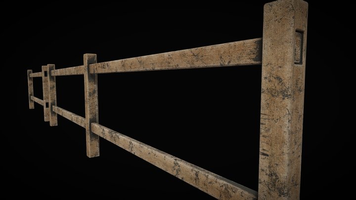 Wooden fence Building Farm – Modelo 3D gratuito STL