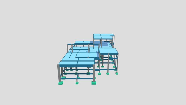 Modelo 3D - Estrutura em concreto Armado 3D Model