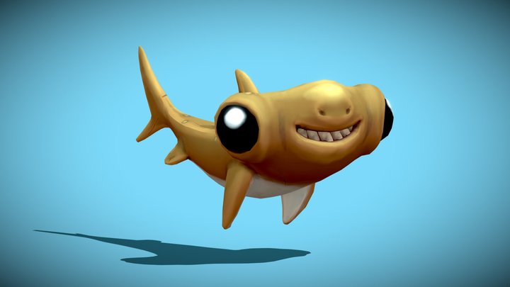 Baby Hammerhead Shark 3D Model