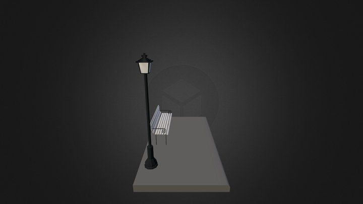 Chair And Lamp 3D Model