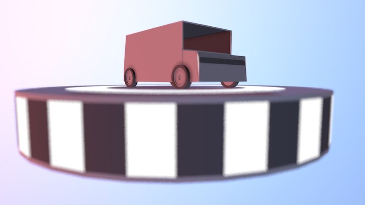 Low-poly van 3D Model