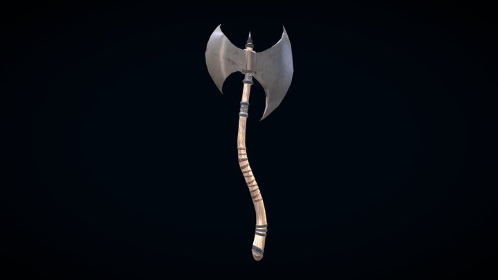 Simple Iron Axe 3D Model