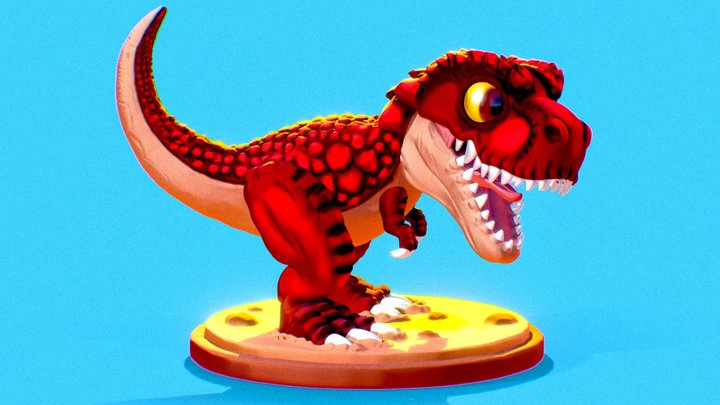 Mini T-Rex 3D Model