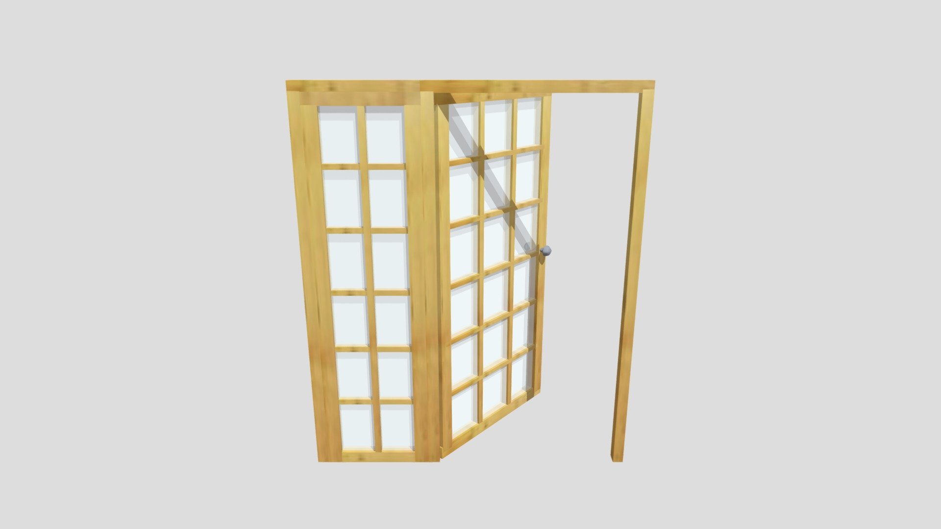 Opened patio door