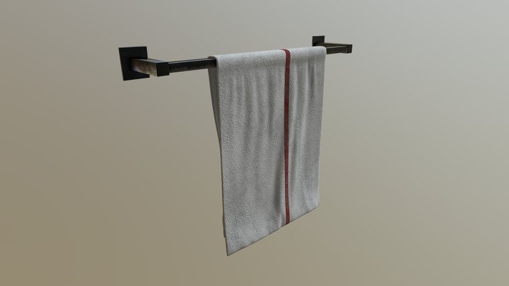 Towel Rail And Towel Free 3D Model