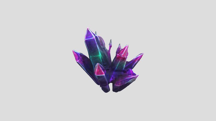 Fa541f4b7c33_floating_crystal_hand_made_of_sh 3D Model