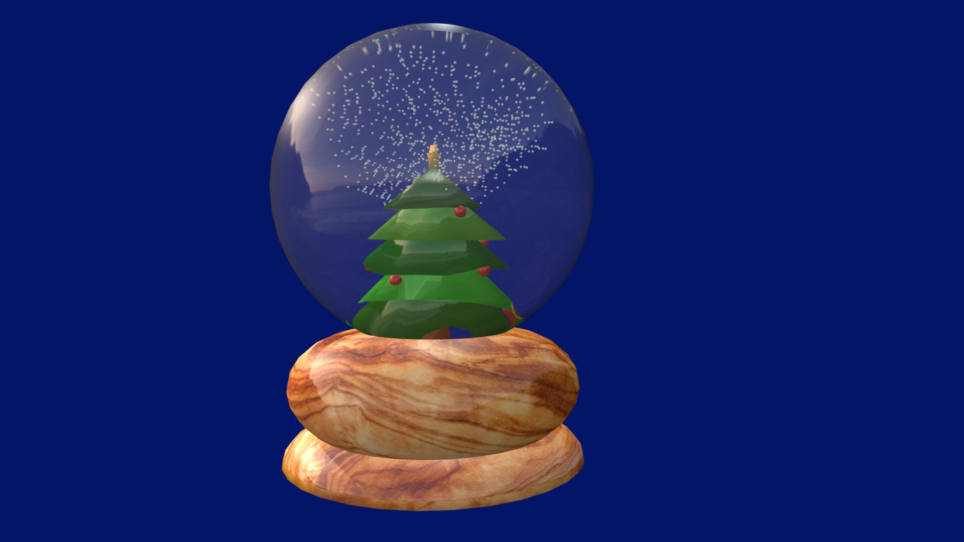 Palla Di Neve Con Albero