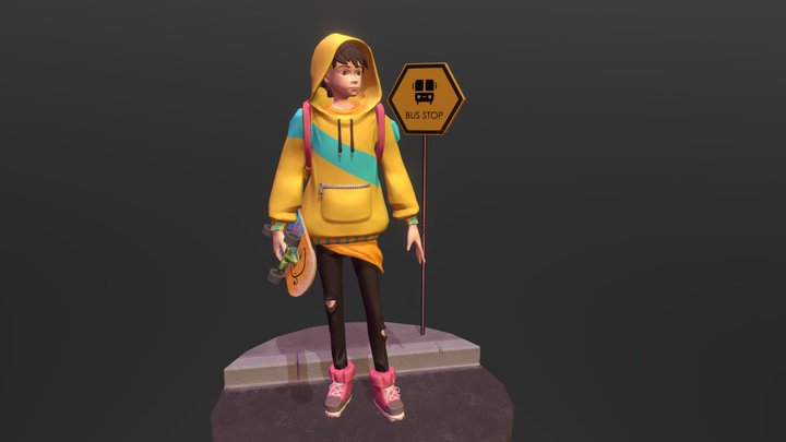 Skateboy 3D Model