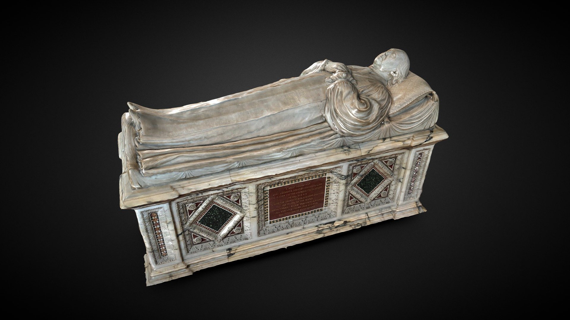 Tomb of Archbishop (unknown) of Canterbury — Sketchfab embed 3D viewer
