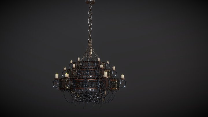 Medieval Chandelier 3D Model