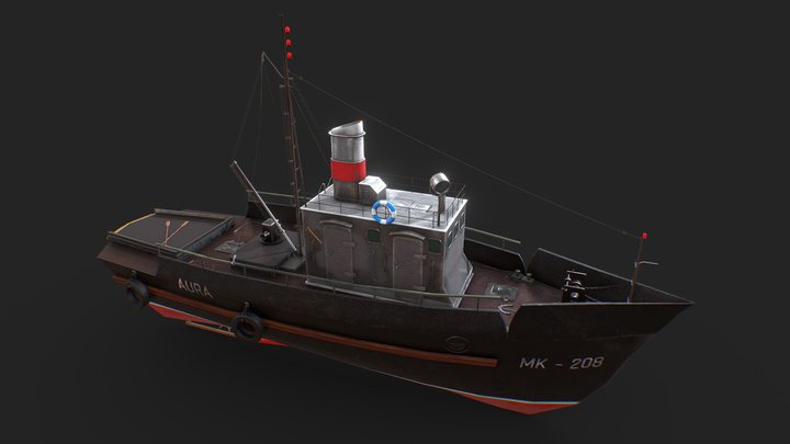 Small Ship 3D Model