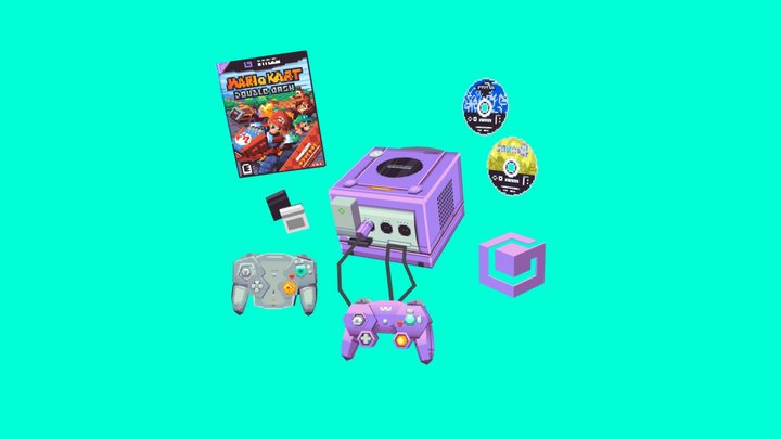 Low Poly Gamecube 3D Model