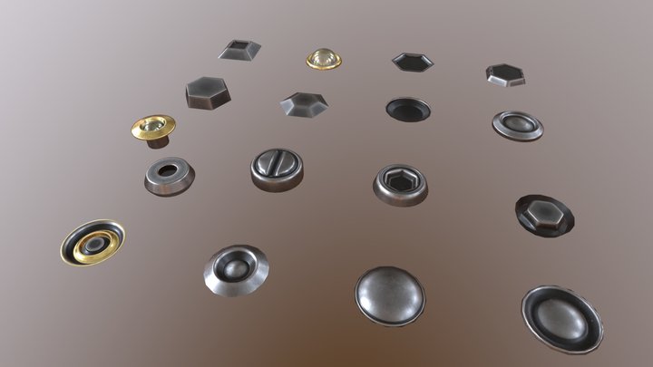 Machine Details Rivets – Free 3D Model STL