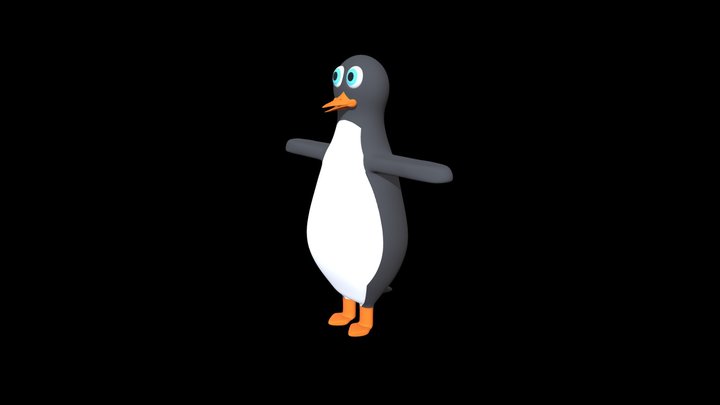 Cartoon Penguin 3D Model