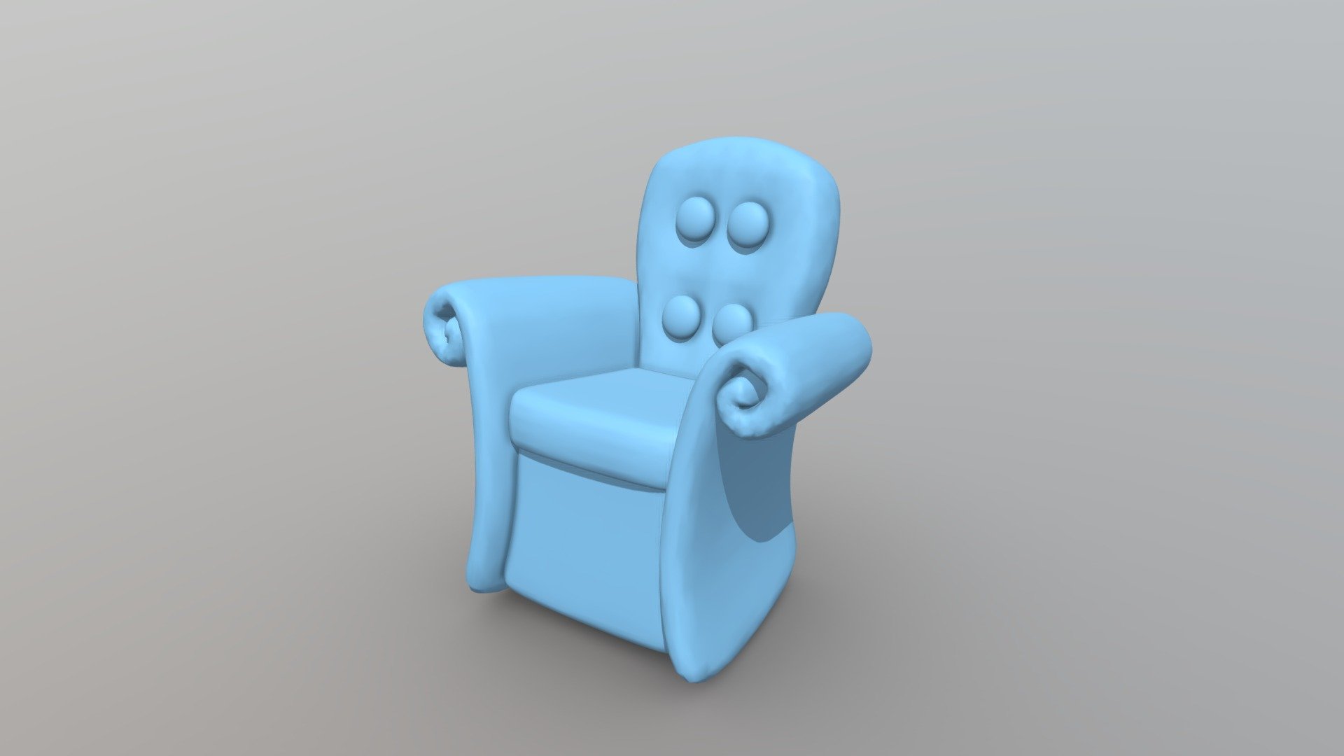 Cartoony Armchair — Sketchfab embed 3D viewer