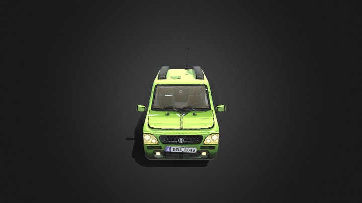 Pixel Car 3D Model