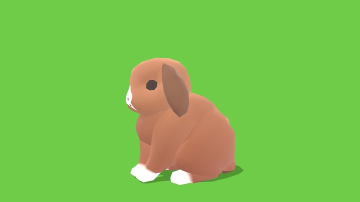 Rabbit Baby - Animated Low Poly – Kostenloses 3D-Modell STL