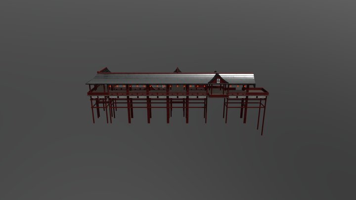 Japanese Bridge 3D Model
