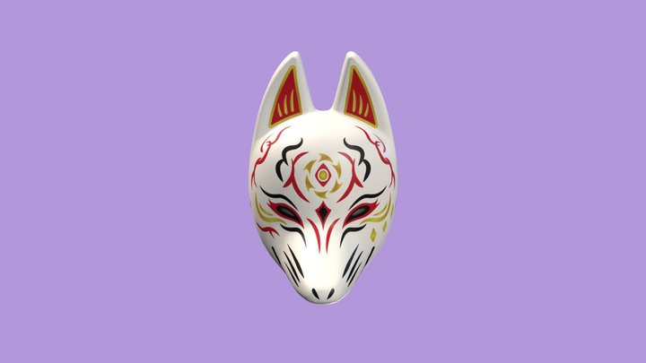 Fox Mask_B （狐面） 3D Model