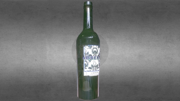 Message in a Bottle 3D Model