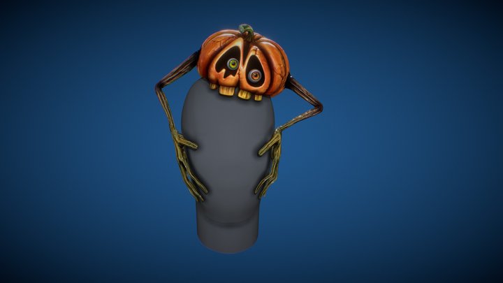 Pumpkin // Game LowPoly Model 3D Model