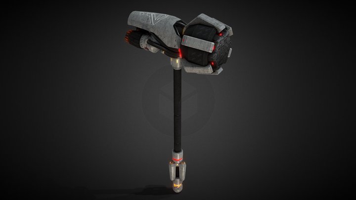 Reinhardt Rocket Hammer Fan Art 3D Model