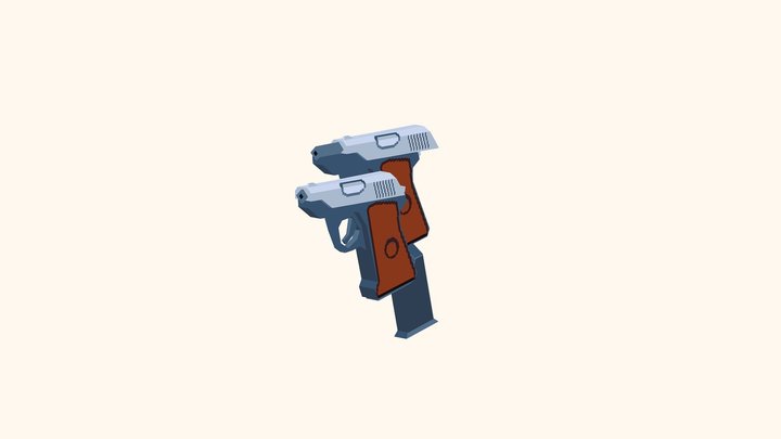 TF2 - Lowpoly Scout's Pistol 3D Model