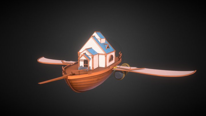 Flying House 3D Model