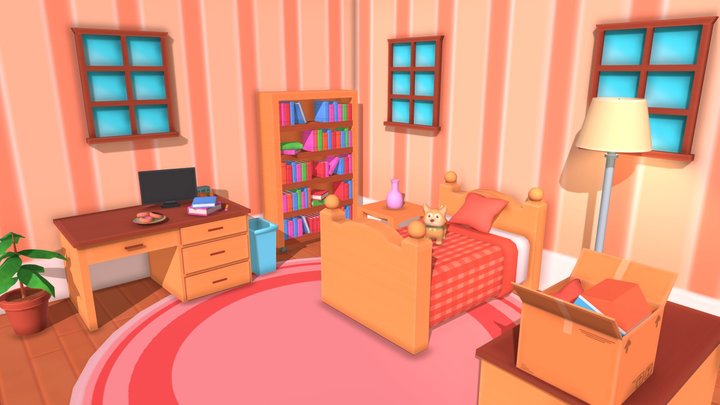 Bedroom Scene! 3D Model