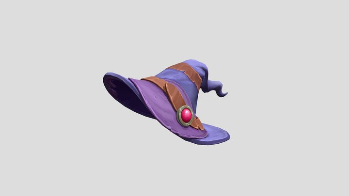 Stylized Witch Hat V4 3D Model