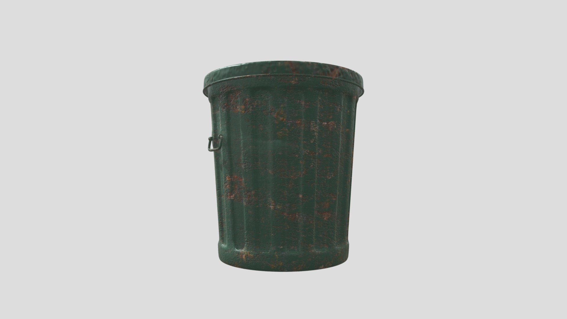 Rusty trash can