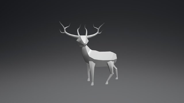 Low Poly Deer 3D Model