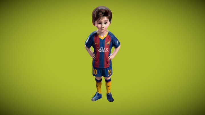 A Young Messi 3D Model