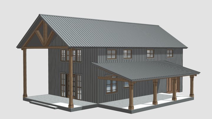 Barndominium House 002 3D Model
