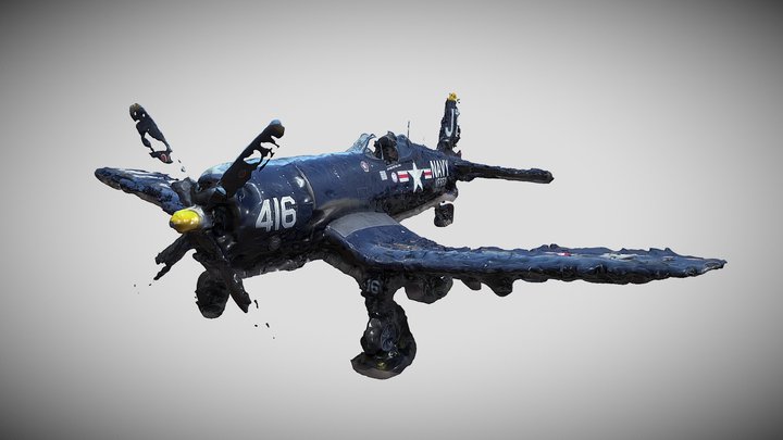 F4U Corsair Fighter Plane | Raw scan – Modello 3D gratuito STL