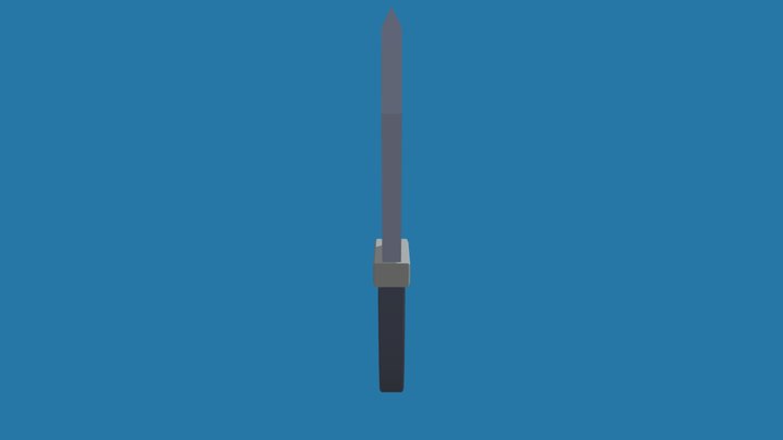 Lowpoly Knife 3D Model