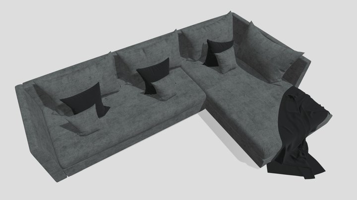 SOFA-GRAY-L 3D Model