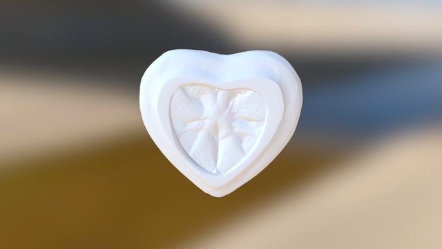 Heart Shaped Box Lid 3D Model