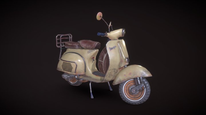 Vespa low poly 3D Model