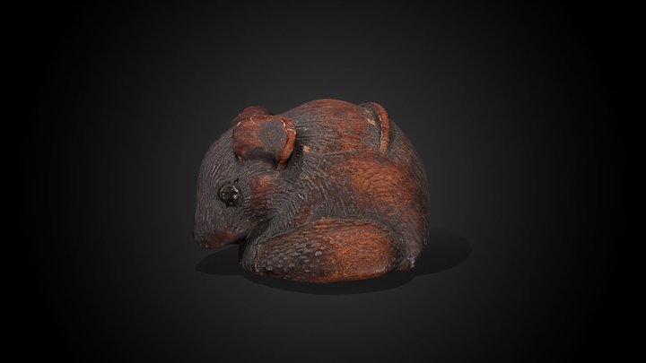 Netsuke - Mouse with Chestnut – Gratis 3D-model STL